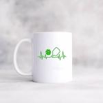 Panvola Pickleball Heartbeat Pickleball Gifts Sports Player Dad Mom Uncle Aunt Boyfriend Girlfriend Coach Gifts Coffee Mug Ceramic Cup Novelty Drinkware