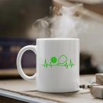 Panvola Pickleball Heartbeat Pickleball Gifts Sports Player Dad Mom Uncle Aunt Boyfriend Girlfriend Coach Gifts Coffee Mug Ceramic Cup Novelty Drinkware
