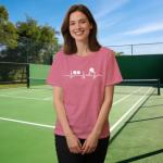 IFQ Pickleball Shirt for Women Heartbeat Pickleball Lover Player T-Shirt Funny Sport Tee Tops Pink