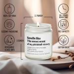 Pickle Candles Pickleball Gifts for Women, Funny Gifts for Pickle Ball Lovers, Players, Fans, Sports, The Sweet Scent of My Pickleball Victory Lavender Wood Wild Apple Eucalyptus Scent Candle 9OZ