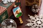 2 Count Glass Pickleball Christmas Ornament, Blown Glass Pickleball Ornaments for Christmas Tree