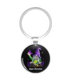 1080 Graphics Best Gnome Lupus Awareness Pickleball Cancer Survivor Ribbon Sport Lover Stainless Steel Keychain with Ring Double Sided