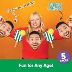 Big Dot of Happiness Custom Pickleball Face Cut Out Garland Banner, Personalized Sports Birthday or Retirement Party Decor, 30 Feet of Cord, 5 Photo Face Cutouts, 5 Pickleball Paddles