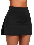 JoyGirl Womens Tennis Skirt with Shorts Pleated Golf Skirt High Waist Pickleball Skirts Athletic Skorts with Pockets (Black,X-Small)
