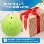 TILTECH Pickleball Candle – Realistic Pickleball-Shaped Lemon Scented Candle | Fun Novelty Candle for Pickleball Lovers | Unique Pickleball Gift for Pickleball Lovers, Funny Home Decor