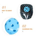 jojofuny Inflatable Pickleball Paddle and Sport Ball Aluminum Foil Balloons, Blue 6pcs with 18-inch round Balloons for Outdoor Sports Birthday Party Decorations