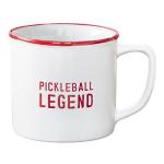 Santa Barbara Design Studio Coffee Cup Debossed Printed Ceramic Pickleball Mug, 16-Ounces, Legend