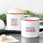 Santa Barbara Design Studio Coffee Cup Debossed Printed Ceramic Pickleball Mug, 16-Ounces, Legend