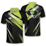 DnDeez Custom Pickleball Shirt, Personalized Team Name Polo for Men A, Small, Abstract
