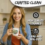 I Love Pickleball Ceramic Coffee Mug 11oz Paddle Racquet Court Game Sports - Tea Coffee Mug with Comfortable Grip - Unique Sport Gift Cup for Office or Home - Vibrant Long-Lasting Print ID44991