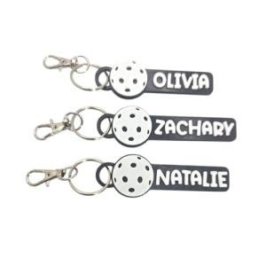 Personalized Pickleball Keychain - Custom Name Keychain, Pickleball Bag Tag