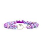 Pickleball Bracelet Gifts for Pickleball Lovers Women Men (Gold Purple)