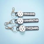 Personalized Pickleball Keychain - Custom Name Keychain, Pickleball Bag Tag