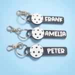 Personalized Pickleball Keychain - Custom Name Keychain, Pickleball Bag Tag