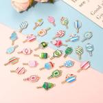 30PCS Pickleball Charms for Jewelry Making, Pickleball Necklace Bracelet Earrings Making Charms Bulk, Enamel Paddle Pendant Charm for DIY Pickleballs Accessories Crafts Jewelry Gifts