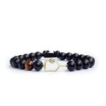 Pickleball Bracelet Gifts for Pickleball Lovers Women Men (Gold Black)