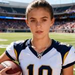 Kenailw Softball/Soccer/Volleyball/Basketball/Football/Tennis/Pickleball Necklace for Team Coach Player, Sports Lovers Accessories Jewelry Christmas Gifts 16+3 Inches (Football-silver)