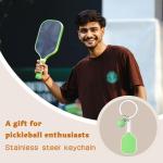 Green Pickleball Keychain Charm for Purse Bag Accessories for Women Men Sports Pickleball Themed Gifts for Women Men Friend Pickle Ball Lover Birthday Gifts for Boys Son Daughter Pickle Ball Gift Idea