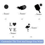 NGTSFLY Personalized Pickleball Paddle Covers with Name, Custom Pickleball Paddle Cover for Most Standard Pickball Paddles (Light Purple)