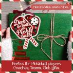 Funny Pickleball Ornament – Unique Pickleball Gifts for Women & Men – Holiday Tree Decor for Players, Fans, Teachers – Cute Pickleball Accessories for Desk or Gifting