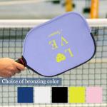 NGTSFLY Personalized Pickleball Paddle Covers with Name, Custom Pickleball Paddle Cover for Most Standard Pickball Paddles (Light Purple)