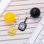 Qomamount Pickleball Keychain,Mini Paddle and Pickleball Design Pickle Ornament,Gifts for Pickleball Lovers(Yellow)
