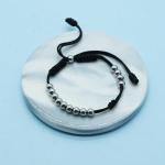 HARACRAFT Sport Bead Ranger Bracelet, 13 Beads Score Tracker for Golf, Swimming, Baseball, Pickleball, Jogging, Adjustable Stroke Counter, Stainless Steel Beads Unisex Gift (Black)