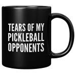 Panvola Tears of My Pickleball Opponents Pickleball Gifts Sports Player Grandpa Grandma Husband Wife Mom Dad Coffee Mug Ceramic Cup Novelty Drinkware (11 oz, Black)
