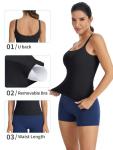 ATTRACO Workout Tank Top for Women Black Seamless Summer Tank Tops Exercise Pickleball Hiking XL