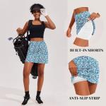 Ekouaer Golf Skorts Skirts for Women Hidden Pockets High Waisted Tennis Skort Athletic Pickleball Clothes
