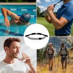 HARACRAFT Sport Bead Ranger Bracelet, 13 Beads Score Tracker for Golf, Swimming, Baseball, Pickleball, Jogging, Adjustable Stroke Counter, Stainless Steel Beads Unisex Gift (Black)