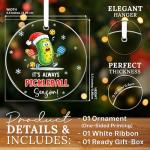 HEXMOZ Pickleball Christmas Ornament 2025 - Funny Pickle Ball Gifts for Women, Men - Sports Gifts for Pickle Ball Lovers Players Fans - Pickleball Ornaments for Christmas Tree - Acrylic Xmas Decor