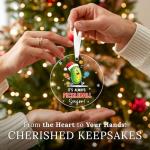 HEXMOZ Pickleball Christmas Ornament 2025 - Funny Pickle Ball Gifts for Women, Men - Sports Gifts for Pickle Ball Lovers Players Fans - Pickleball Ornaments for Christmas Tree - Acrylic Xmas Decor