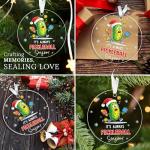 HEXMOZ Pickleball Christmas Ornament 2025 - Funny Pickle Ball Gifts for Women, Men - Sports Gifts for Pickle Ball Lovers Players Fans - Pickleball Ornaments for Christmas Tree - Acrylic Xmas Decor