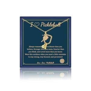 AINILOVE Pickleball Necklace for Women, Pickleball Stuff Jewelry Birthday Gifts for Womens Men Teens Sport Pickleball Accessories Gift (Pickleball Necklace)