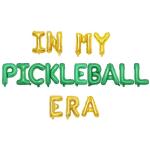 In My Pickleball Era Foil Balloons Banner Golden Green Pickleball Party Decorations Sport Theme Balloons Banner Kit for Pickleball Birthday or Retirement Party Decor Supplies