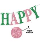 Pickleball Birthday Banner, Pickleball Theme Happy Birthday Party Decorations, Sport Decoration for Bday/Baby Shower Party, Pickle Ball Lover Player Bday Decor Green & Pink Glitter