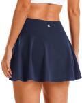 Stelle Women Tennis Golf Skirts High Waisted with Inner Shorts for Athletic Workout Sports Skorts Running Pickleball (NV,L) Navy
