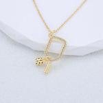 AINILOVE Pickleball Necklace for Women, Pickleball Stuff Jewelry Birthday Gifts for Womens Men Teens Sport Pickleball Accessories Gift (Pickleball Necklace)