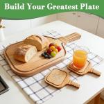 3 Pcs Pickleball Charcuterie Board Set with 2 Drink Coasters,Funny Pickleball Gifts for Men and Women,Unique Pickle ball Gift Ideas, Valentine’s Day Gifts for Players & Lovers