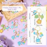 HUAAPLEVLA 2 Pcs Pickleball Keychains for Women Unique Pickleball Bag Charm Cute Alloy Enamel Sports Keychain Key Rings for Players Sports Lovers Team Party Favors