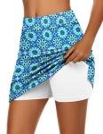 Ekouaer Womens Casual Skorts Summer Mini Skirts for Sports Running Hiking Tennis Golf S-XXL