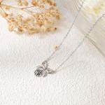 Kenailw Softball/Soccer/Volleyball/Basketball/Football/Tennis/Pickleball Necklace for Team Coach Player, Sports Lovers Accessories Jewelry Christmas Gifts 16+3 Inches (Volleyball-silver)