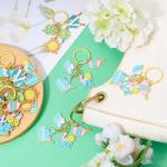 HUAAPLEVLA 2 Pcs Pickleball Keychains for Women Unique Pickleball Bag Charm Cute Alloy Enamel Sports Keychain Key Rings for Players Sports Lovers Team Party Favors