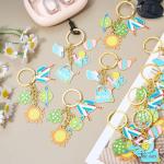 HUAAPLEVLA 2 Pcs Pickleball Keychains for Women Unique Pickleball Bag Charm Cute Alloy Enamel Sports Keychain Key Rings for Players Sports Lovers Team Party Favors