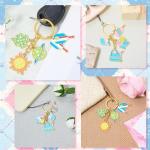 HUAAPLEVLA 2 Pcs Pickleball Keychains for Women Unique Pickleball Bag Charm Cute Alloy Enamel Sports Keychain Key Rings for Players Sports Lovers Team Party Favors