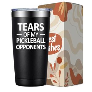 SpenMeta Pickleball Gifts for Men - Gift for Pickleball Lovers - Funny Birthday, Christmas Gifts for Pickle ball Player - 20oz Pickle ball Tumbler