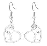 Pickleball Earrings for Women PB Ornament Pendant Unique Sports Lover Jewelry Gifts for Pickleball Fans Players and Coaches (silver)