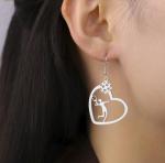 Pickleball Earrings for Women PB Ornament Pendant Unique Sports Lover Jewelry Gifts for Pickleball Fans Players and Coaches (silver)