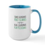 CafePress Real Grandmas Play Pickleball Mugs 15 oz (444 ml) Ceramic Coffee Mug
